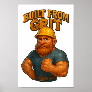 Baut aus Grit - druckbare 3D-Wandkunst Poster