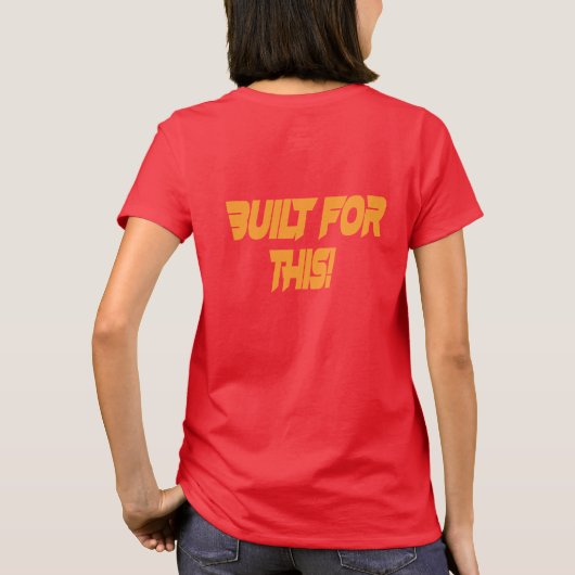 Baut für dieses Frauenfußball-T-Shirt T-Shirt (Rückseite)