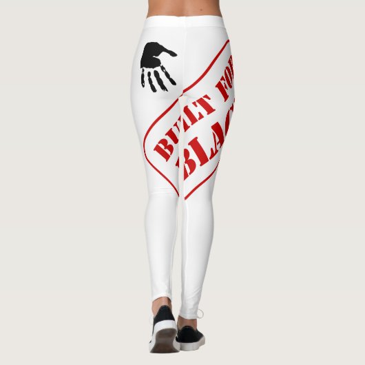 Baut für Schwarzweißdruck Leggings (Rückseite)