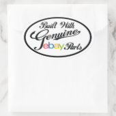 Baut mit echter Ebay-Komponenten-Aufkleber Ovaler Aufkleber (Tasche)