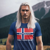 "Baute Fjord Tough" und norwegische Flagge T-Shirt