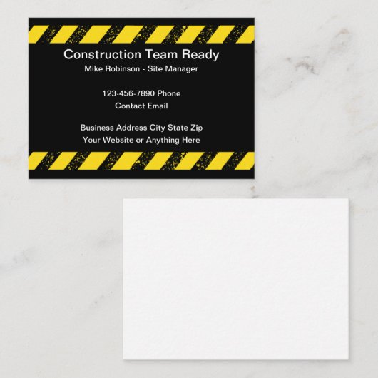 Bauteam-Visitenkarten Visitenkarte (Vorne/Hinten)