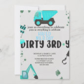 Bauthema 3. Geburtstag Einladung Art 3 (Vorderseite)