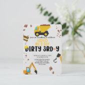 Bauthema 3. Geburtstag Einladung, ,Direkt Einladung (Stehend Vorderseite)