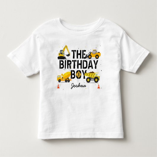 Bauthema Dump Truck Kindergeburtstag Kleinkind T-shirt (Vorderseite)