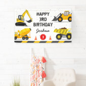 Bauthema Dump Truck Kindergeburtstag Party Banner (Insitu)
