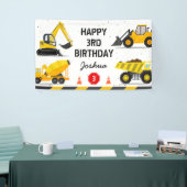 Bauthema Dump Truck Kindergeburtstag Party Banner (Messeveranstaltung)