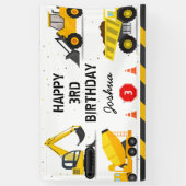 Bauthema Dump Truck Kindergeburtstag Party Banner (Vertikal)