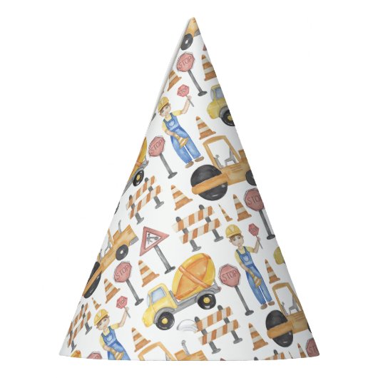 Bauthema Geburtstagsparty Partyhütchen (Links)