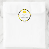 Bauthema Geburtstagsparty Runder Aufkleber (Tasche)