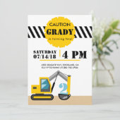 Bauthema Grabungsgrabmal Schwarz und Gelb 2. Einladung (Stehend Vorderseite)