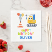 Bauthema Kindergeburtstag-Party Serviette (Beispiel)