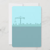 Bauthema Niedliche Geburtstagsparty von Kindern Einladung (Rückseite)