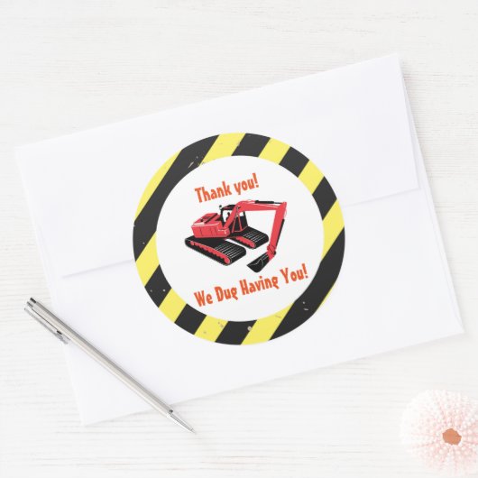 Bauthema Runder Aufkleber (Umschlag)