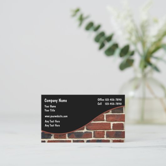 Bauthema Ziegelmauer Visitenkarte (Stehend Vorderseite)