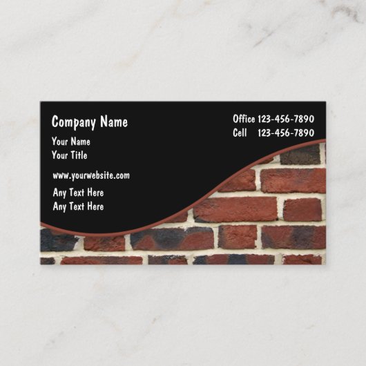 Bauthema Ziegelmauer Visitenkarte (Vorderseite)