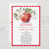 Bautismo y Primer Cumpleaños de Manzan Einladungen (Vorne/Hinten)