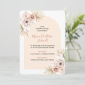 Bautizo Baptism Estampa Marcador Bautismo Boho Ankündigung (Stehend Vorderseite)