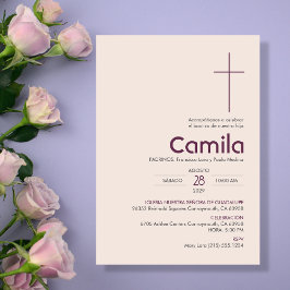 Bautizo Einladung Elegante Minimalistische Taufe