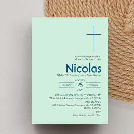 Bautizo Einladung Elegante Minimalistische Taufe