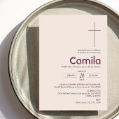 Bautizo Einladung Elegante Minimalistische Taufe