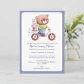 Bautizo Einladung für Jungen fröhliche Taufe (Stehend Vorderseite)