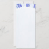 Bautizo Español | Blue Hydrangeas Spanische Taufe Einladung (Rückseite)