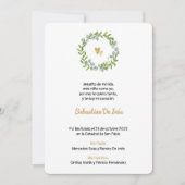 Bautizo Estampita Estampa Lesezeichen Taufe Ankündigung (Vorderseite)