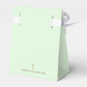 Bautizo Gold Cross Spanische Taufe Junge Minze grü Geschenkschachtel (Rückseite)
