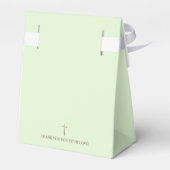 Bautizo Green Gold Cross Spanische Taufe Geschenkschachtel (Rückseite)
