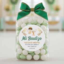 Bautizo in spanisch Niedlicher Taufe Christening L Runder Aufkleber