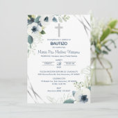 Bautizo Invitacion Boys and Girls Niedliche Taufe Einladung (Stehend Vorderseite)