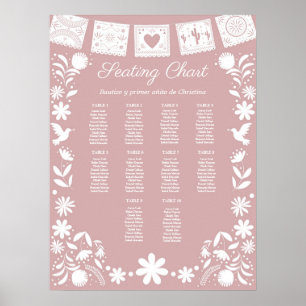 BAUTIZO Pink Cielito Lindo Sitzplan Poster