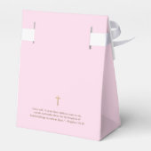 Bautizo Pink Gold Cross Custom Spanish baptism  Geschenkschachtel (Rückseite)