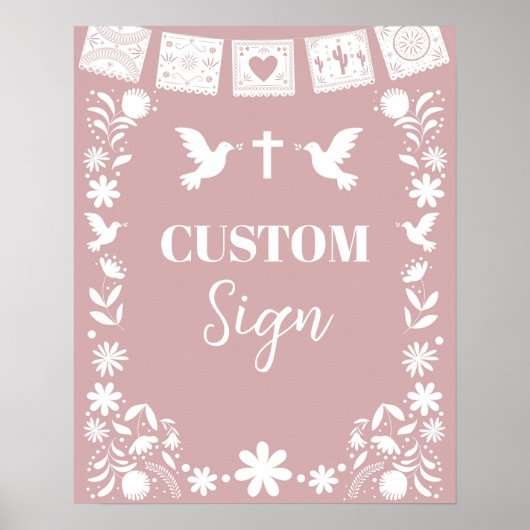 BAUTIZO Rosa Cielito Lindo Poster (Vorne)