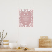 BAUTIZO Rosa Cielito Lindo Poster (Küche)