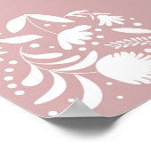 BAUTIZO Rosa Cielito Lindo Sitzplan Poster (Ecke)
