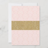 Bautizo Spanische Taufe Pink Gold Dove Einladung (Rückseite)