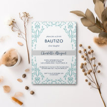 Bautizo Toile de Jouy Nino Nina Taufe auf Spanisch