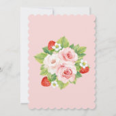 Bautizo y Primer Cumpleaños Fresa Einladung (Rückseite)