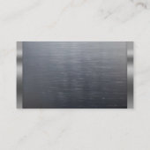 Bauträger Entwickler moderner dunkler Stahl Visitenkarte (Rückseite)