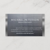 Bauträger Entwickler moderner dunkler Stahl Visitenkarte (Vorderseite)