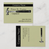 Bauträger Künstlerhammer Zeichnend Visitenkarte (Vorne/Hinten)