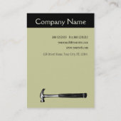 Bauträger Künstlerhammer Zeichnend Visitenkarte (Rückseite)