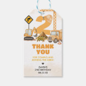 Bautransporter 2. Gastgeschenk Tags Geschenkanhänger (Vorderseite)