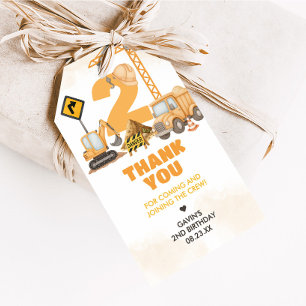 Bautransporter 2. Gastgeschenk Tags Geschenkanhänger