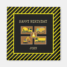 Bautransporter | Dekoration des Kindergeburtstags 