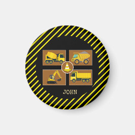 Bautransporter | Dekoration des Kindergeburtstags  Magnet