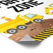Bautransporter Dump Truck Digger Geburtstag Poster (Ecke)