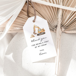 Bautransporter Geburtstags-Liebesmarken Geschenkanhänger